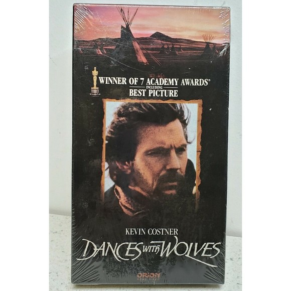 Dances with Wolves with Kevin Costner 1990 VHS ORION Home Video New Sealed - Picture 1 of 6